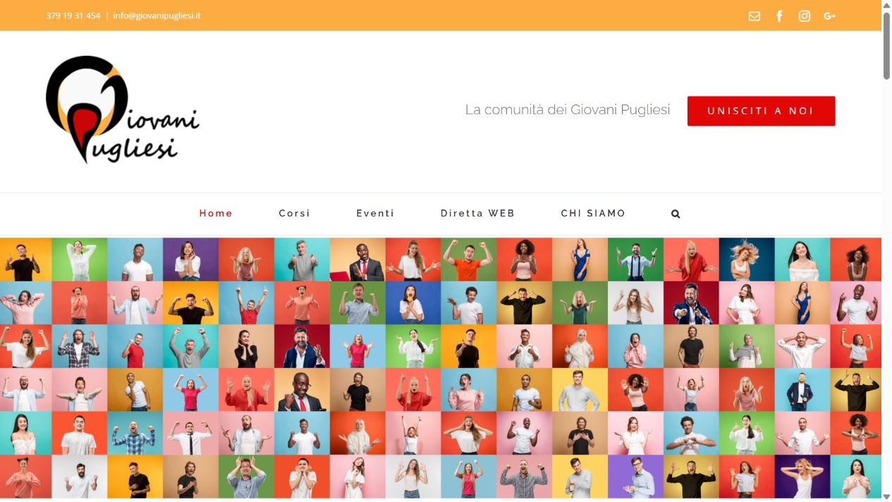 Anteprima della homepage di giovanipugliesi.it