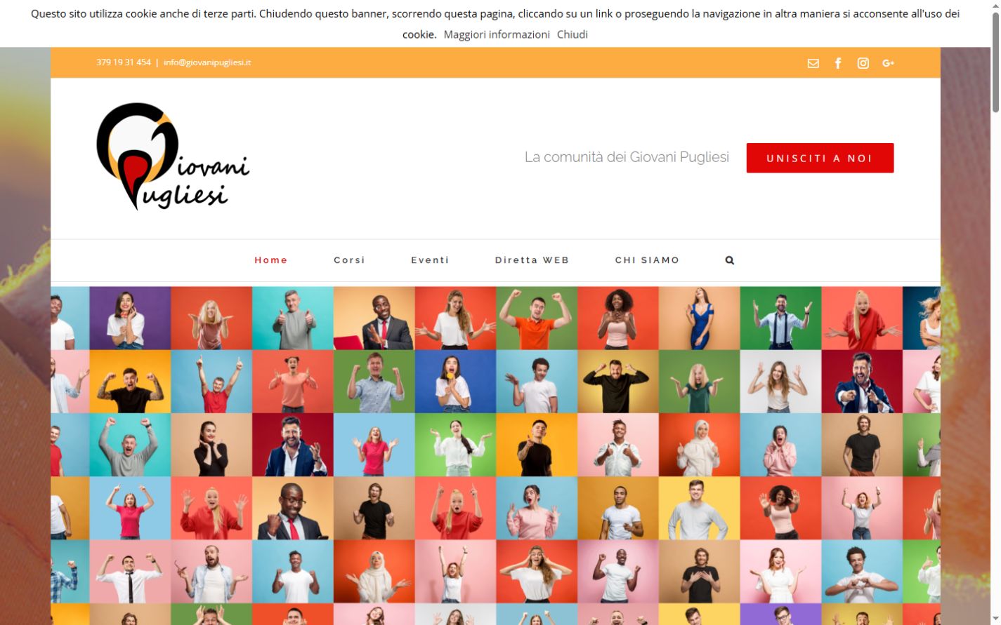 Anteprima della homepage di giovanipugliesi.it